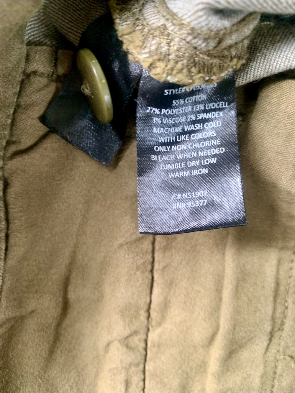Sanctuary Utility Straight Leg Olive Green Pants - Picture 5 of 7